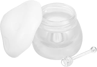Unomor Small Refillable Mushroom Shape Lip Balm Container Cream Bottle for Travel Lightweight Transparent Cosmetic Jar with Light-Colored Cap Reusable Makeup Storage for Outdoor Use