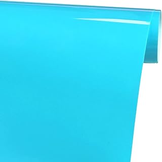 FORBELL Vinilo de transferencia de calor, película de transferencia de hierro textil de 30,5 cm × 3 m, película textil de plotter (Azul Claro)