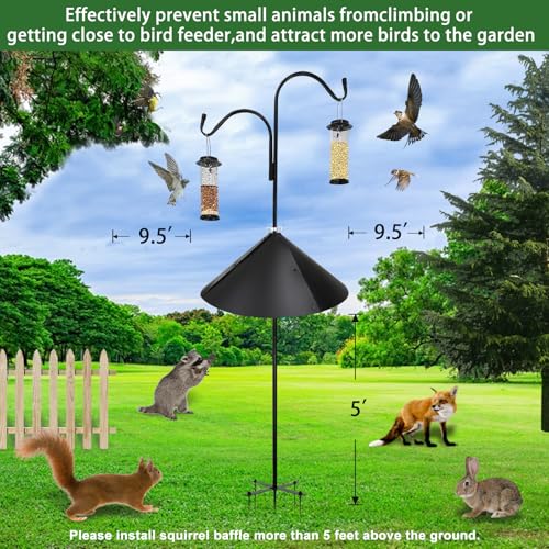 image for EDGNBLS 19 Inch Large Squirrel Baffle for Bird Feeder Pole, Bird Food 
