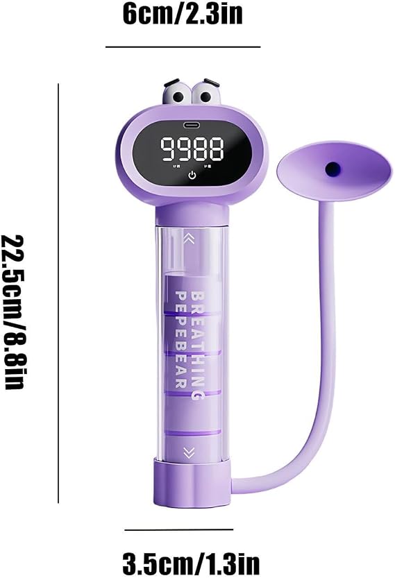 Spirometer Lung Exerciser - Portable Respiratory Exerciser - Kids Lungs Breath Dumbbell Trainer - for Teens Boys Girls Youth Classroom Home Outdoor School Running Fitness Sports Travel