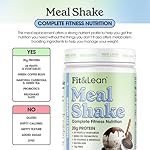Fit & Lean Meal Shake, Fat Burning Meal Replacement, Meal Replacement with Protein, Fiber, Probiotics and Organic Fruits & Vegetables, Cookies and Cream, 1lb, 10 Servings Per Container - Image 5