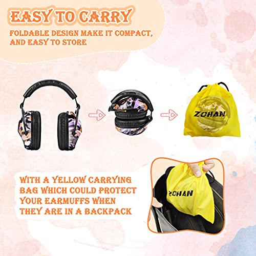 Zohan Em030 [Upgraded] Kids Ear Protection Safety Ear Muffs (Purple Graffiti) #TOP5