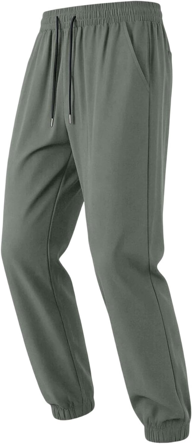 Men Loose Fit Sweatpants with Pockets:Fashion Elastic Wasit Soft Solid Color Pants Hiking Gym Golf Bottoms 2026