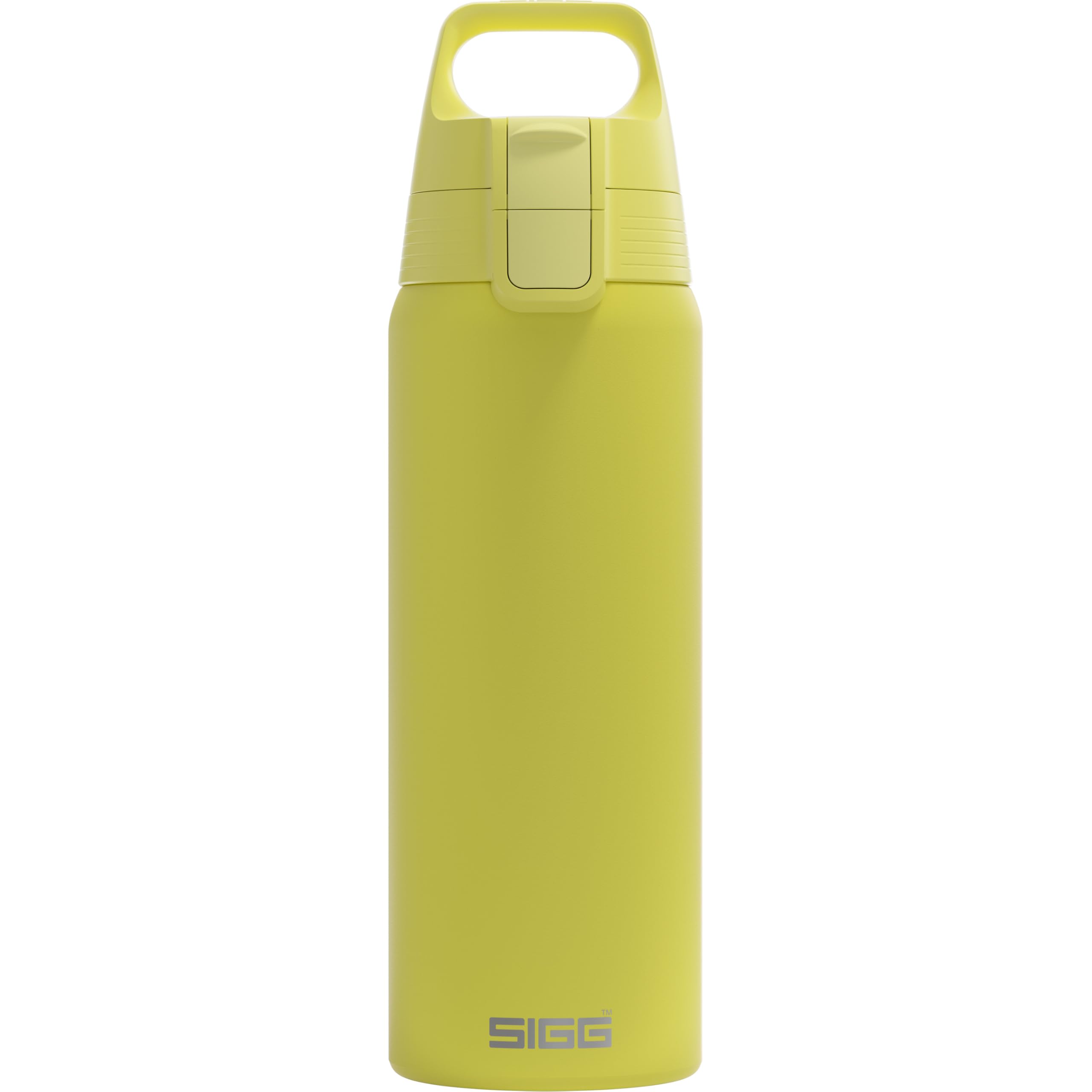 Sigg - Stainless Steel Water Bottle - Shield ONE Ultra Lemon - Suitable For Carbonated Beverages - Leakproof - Lightweight - BPA Free - Yellow - 0.75L