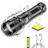 comprar linterna 8000 lumens 【Carga USB y indicador de alimentación】 La linterna recargable USB funciona con una batería recargable 1x 18650, que se puede usar hasta 3 horas cada vez en modo alto. Además, nuestra linterna LED tiene la función de visualización de energía, por lo que puede determinar la energía restante de un vistazo, sin adivinar si es necesario cargarla.