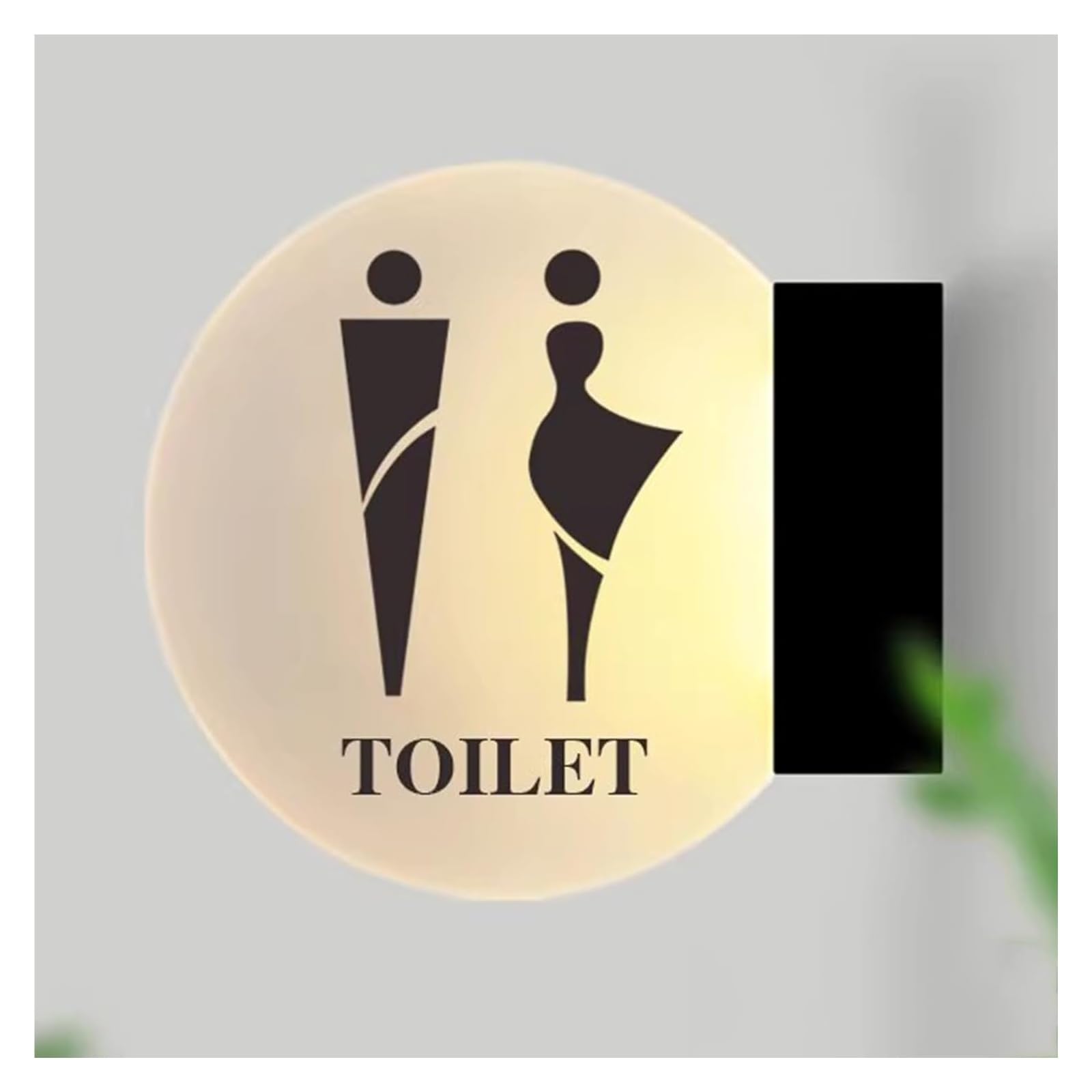 Carteles para aseos, Letrero iluminado for baño de hombres y mujeres, 18 cm | C