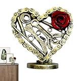 Uso duradero: esta vibrante escultura de corazón retro está diseñada para durar con resina resistente a la decoloración, una adición considerada para preservar el testimonio de amor para siempre. Sus colores brillantes y su calidad duradera hacen que sea una decoración más considerada y significativa que una simple pieza visualmente impresionante.