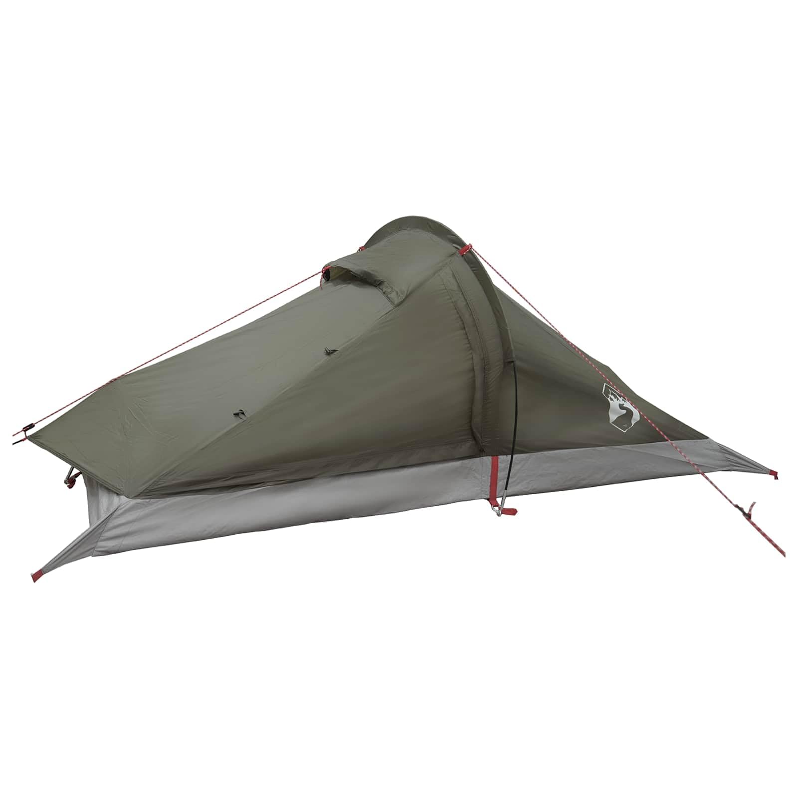 Mangloder Trekkingzelt Grün 4-Personen aus 185T Polyester mit PU-Beschichtung, leicht, wasserdicht, UV-beständig, stabiles Tunnelzelt für Camping, Wandern, Outdoor, Familien- und Festivalabenteuer