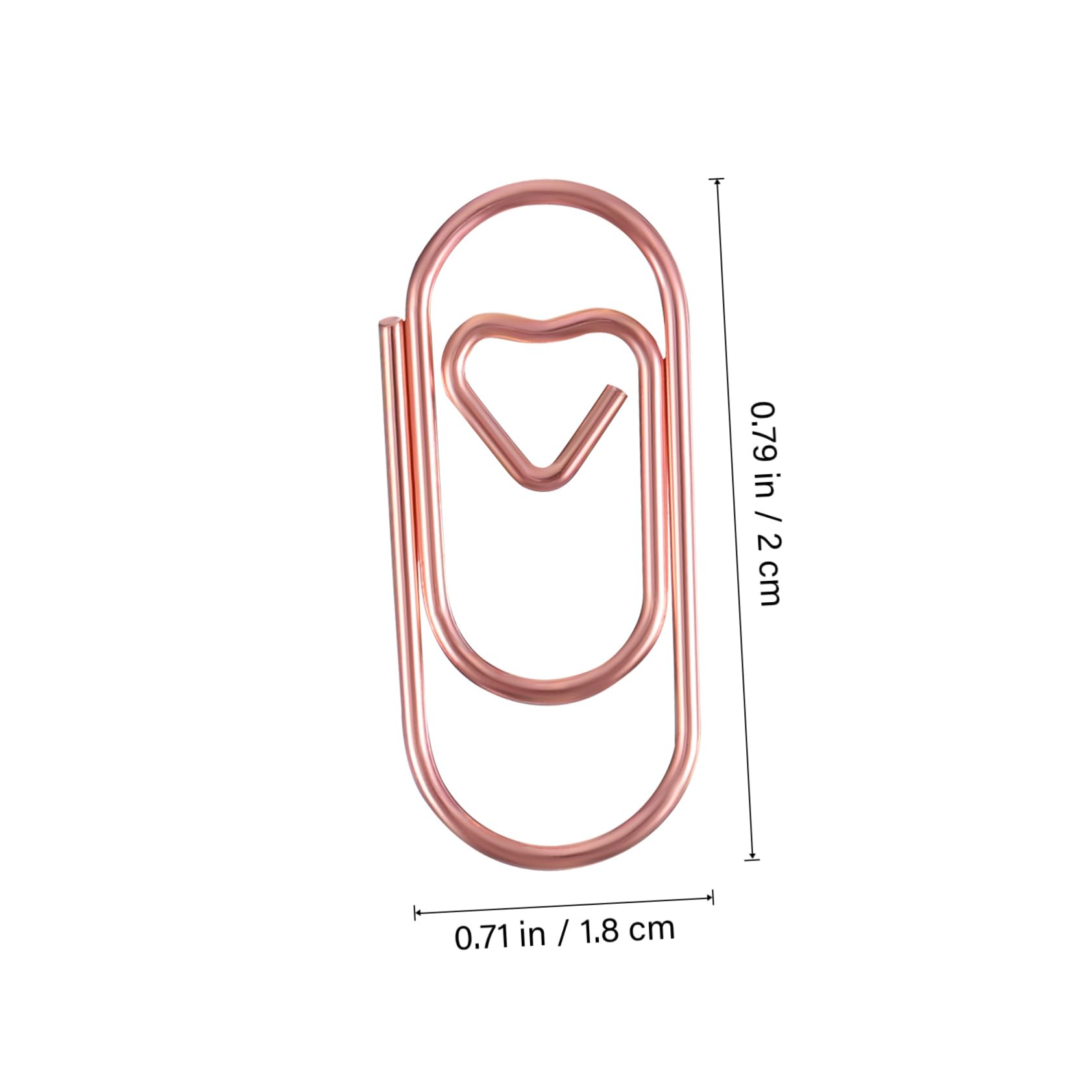 Uonlytech 5 Set Mini Love Paper Clip A Forma Di Colorato Mini Graffette A Cuore Minuscolo Mini Clip Di Carta Graffette Standard Graffetta Per Fogli Misurare Guidato Metallo 200 Pezzi * 5