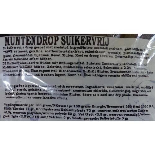 De Bron Holland Lakritze Muntendrop Suikervrij 3 x 1000g (Zuckerfrei)
