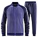 W JIANWANG Mens Track Suits 2 Piece Tracksuits Sweatsuits Set Jogging Suit Fashion Casual Joggers Running Sports Jacket and Pants Outfits Blue JW-065-L