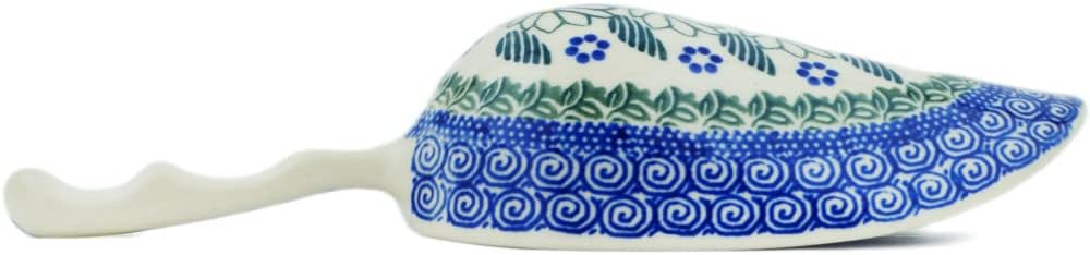 Polmedia Polish Pottery Scoop - Crazy Daisy Pattern Handmade in Boleslawiec Poland by Ceramika Artystyczna + Certificate of Authenticity