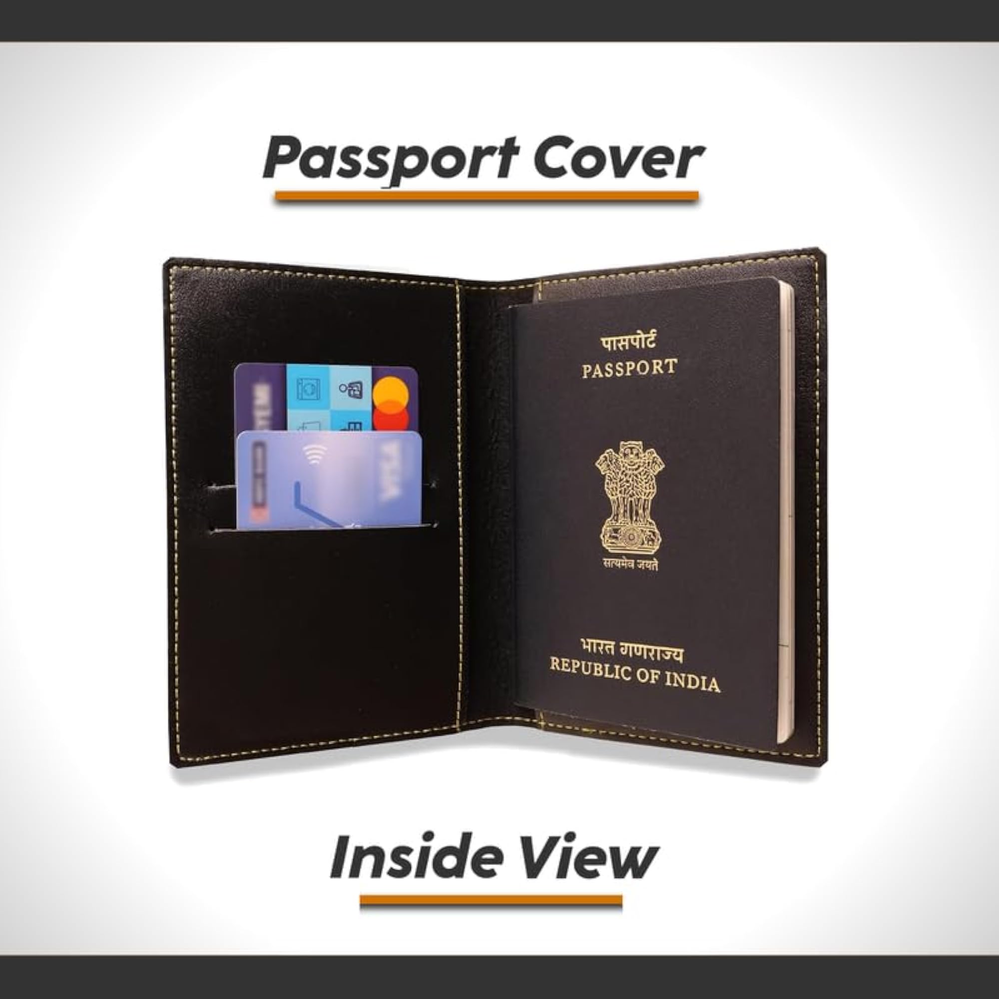 Personalized Passport Cover, Custom Name Travel Wallet for Men & Women
