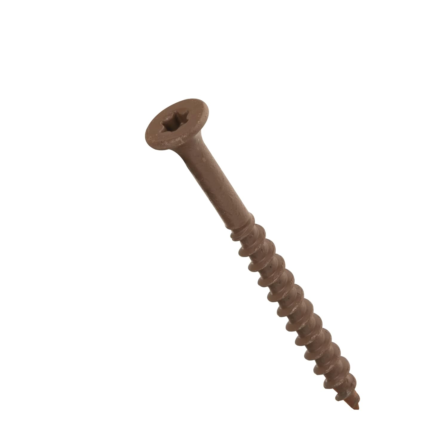Nuvo Iron Deck Screws Box #8 x 2-400 Count, Brown