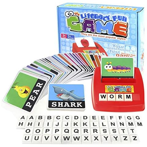 Matching Letter Game Gifts for 4-5 Year Old Girls, Learning Spelling Sight Words Alphabet Flash Cards Preschool Activities Educational Toys for 3 4-6 Year Olds Boys Girls Birthday Xmas Gifts for Kids Cover