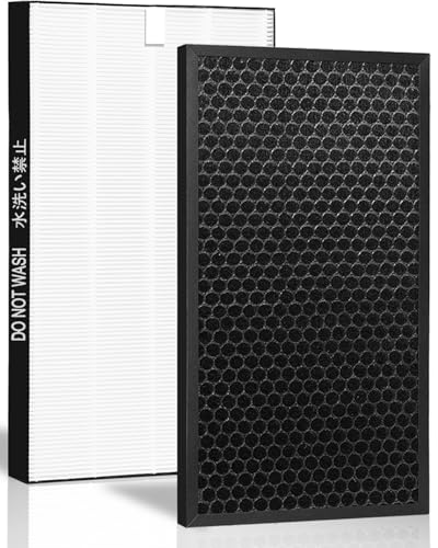 MRICH シャープ 空気清浄機 加湿器付き 交換用フィルター 互换品 2点セット HEPA 集じんフィルター FZ-D70HF 活性炭脱臭フィルター FZ-F70DF/FZ-D70DF SHARP 加湿空気清浄機 KC-F70/KC-D70/KI-NS70/KI-LS70 ほか対応 サイズが正確で 取り付け簡単