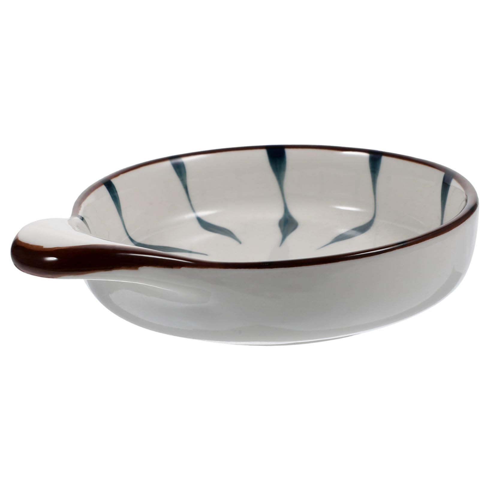 OFFSCH Ceramic Sauce Bowl Handle Mini Prep Plate for Soy Sauce Mustard Dressings
