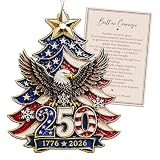 Christmas Ornaments - 250 Anniversary USA Merchandise - Christmas Ornament 2026 - United States 250th Anniversary Decor – America 250 Years Patriotic Home Decor