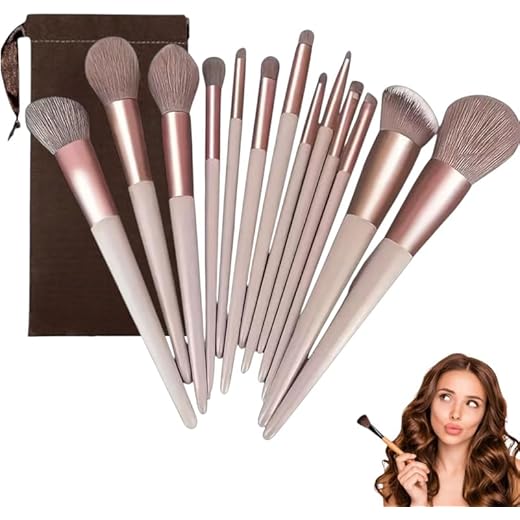La Venust Luxury 13 Brown Makeup Brush Set