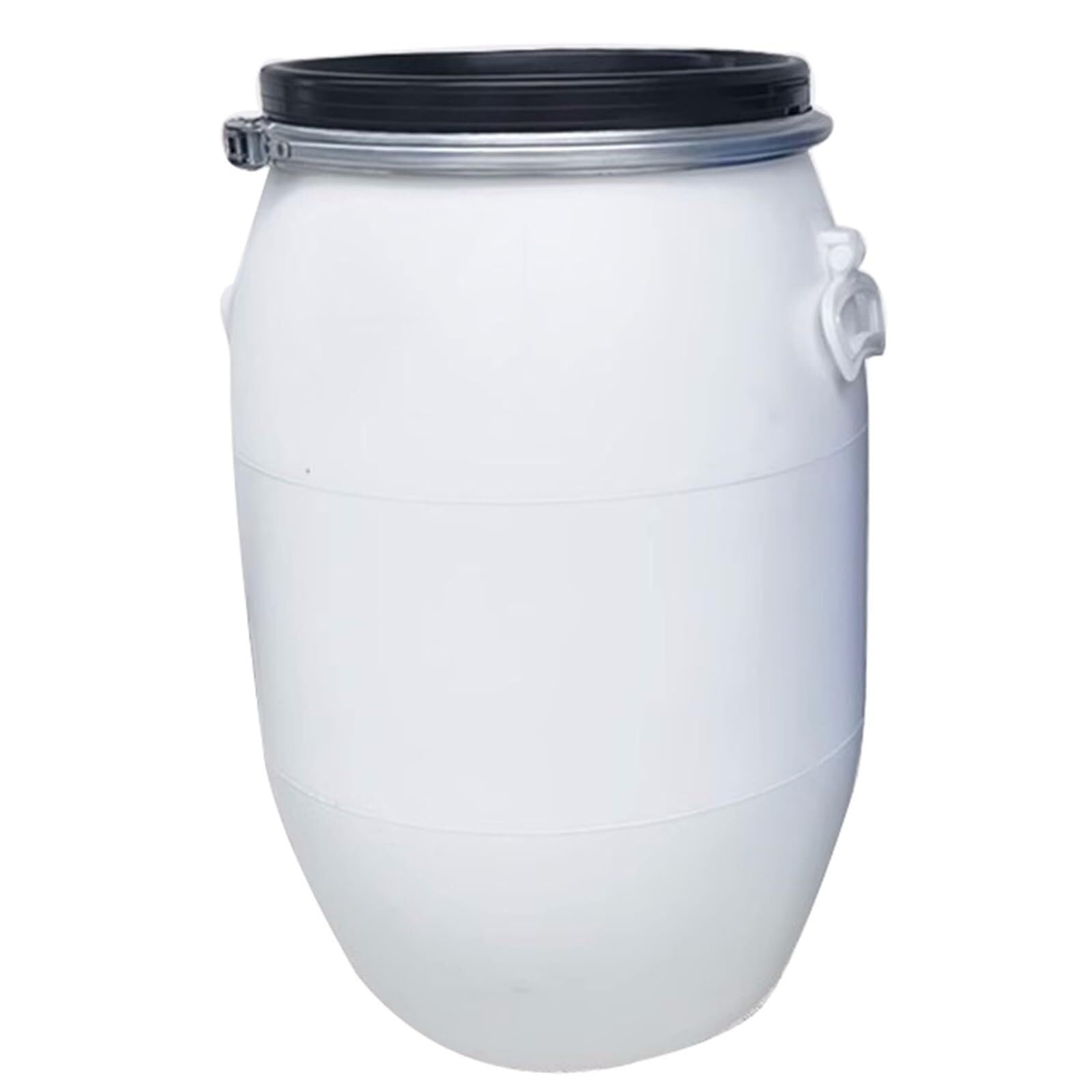 60L/100L/160L/200L duża beczka do przechowywania białych plastikowych produktów spożywczych z blokadą pierścienia do wysyłki hermetyczny pojemnik przemysłowy (60L)