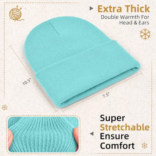 Image of ZOORON Beanie for Men Women Slouchy Winter Beanie Hats Cuffed Skull Caps