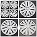 New Wheel Covers Replacements Fits 2010-2014 Volkswagen Jetta; 16 Inch; 7 Double Spoke; Silver Color; Plastic; Set of 4; Standard Leg