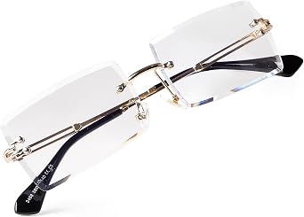 Rectangle Sunglasses for Women Men Rimless Square Shades Rave Glasses gafas de sol hombre