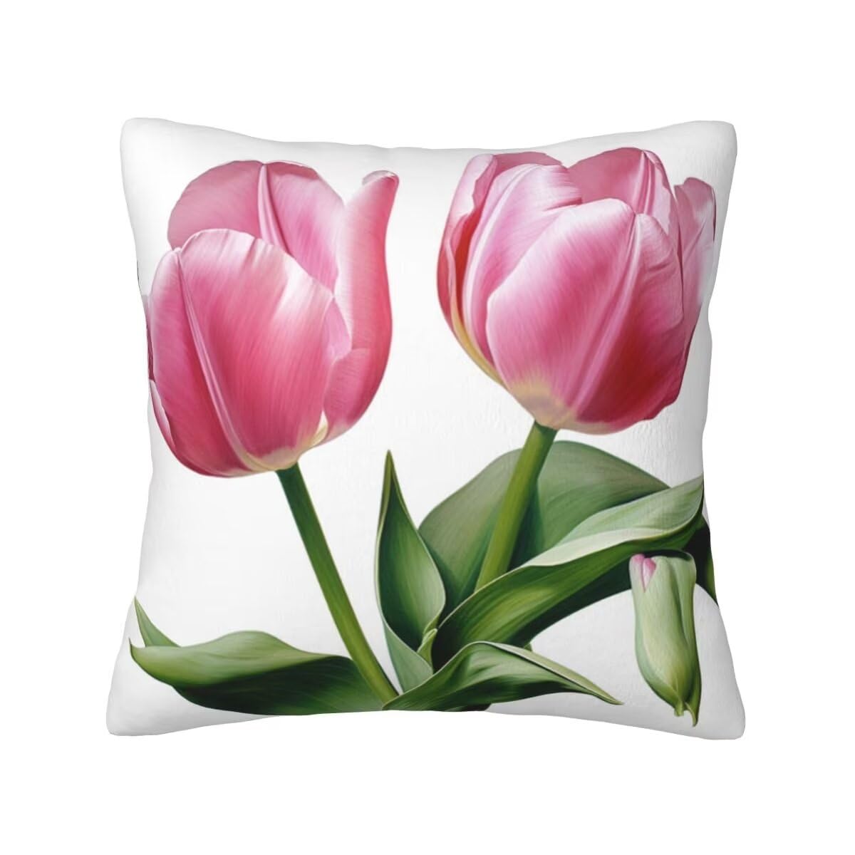 Taie d'oreiller douce motif fleur en velours pour apporter de la poésie dans votre maison
