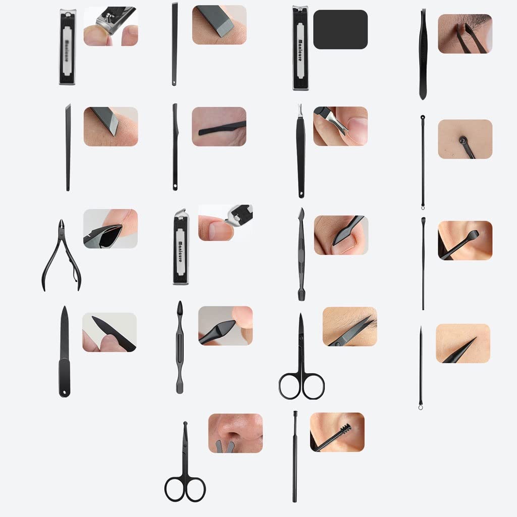 Kit de cortaúñas Juego de cortaúñas para adultos Cortaúñas de acero inoxidable para adultos Kit de pedicura Kit de belleza de manicura Kit de belleza de viaje portátil Juego de manicura (Size : D) ( D