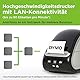 DYMO Etikettendrucker LabelWriter 550 Turbo | Beschriftungsgerät mit Hochgeschwindigkeits-Thermodirektdruck | automatische Etikettenerkennung | druckt mit USB-/LAN-Anschluss | EU-Stecker