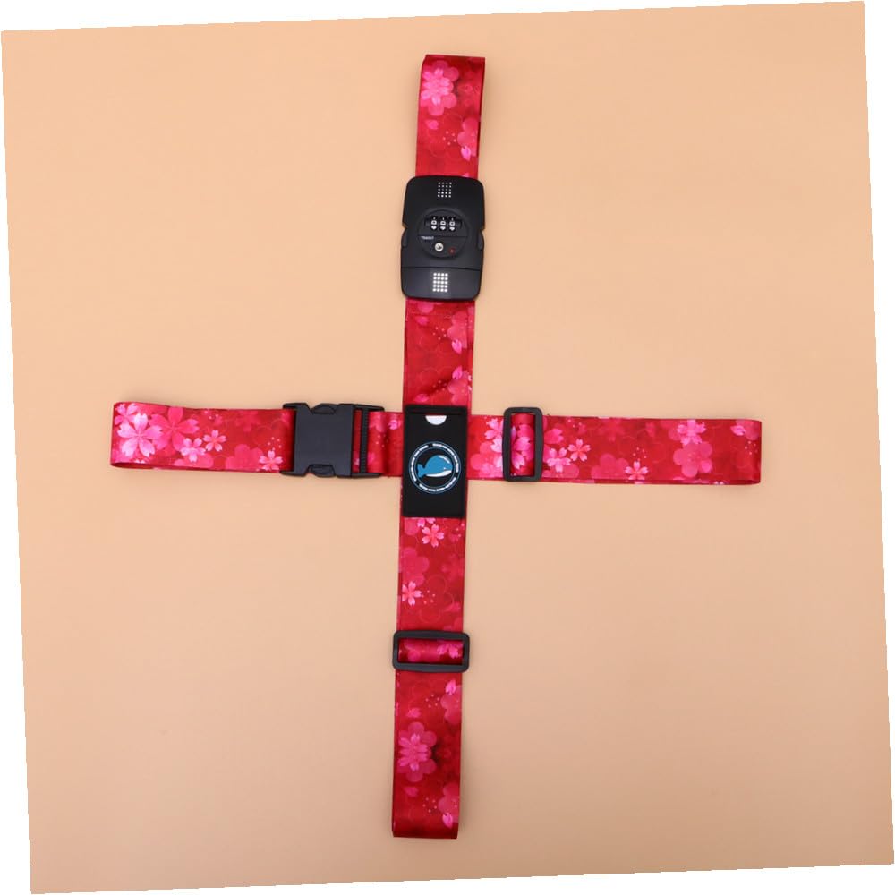 Beaupretty Reisegepäckgurt Elastisches Kofferband mit Zahlenschloss aus Polyester für Sicheren Gepäckschutz Verstellbarer Koffer Kreuzgurt Reise Accessoire Beim Reisen