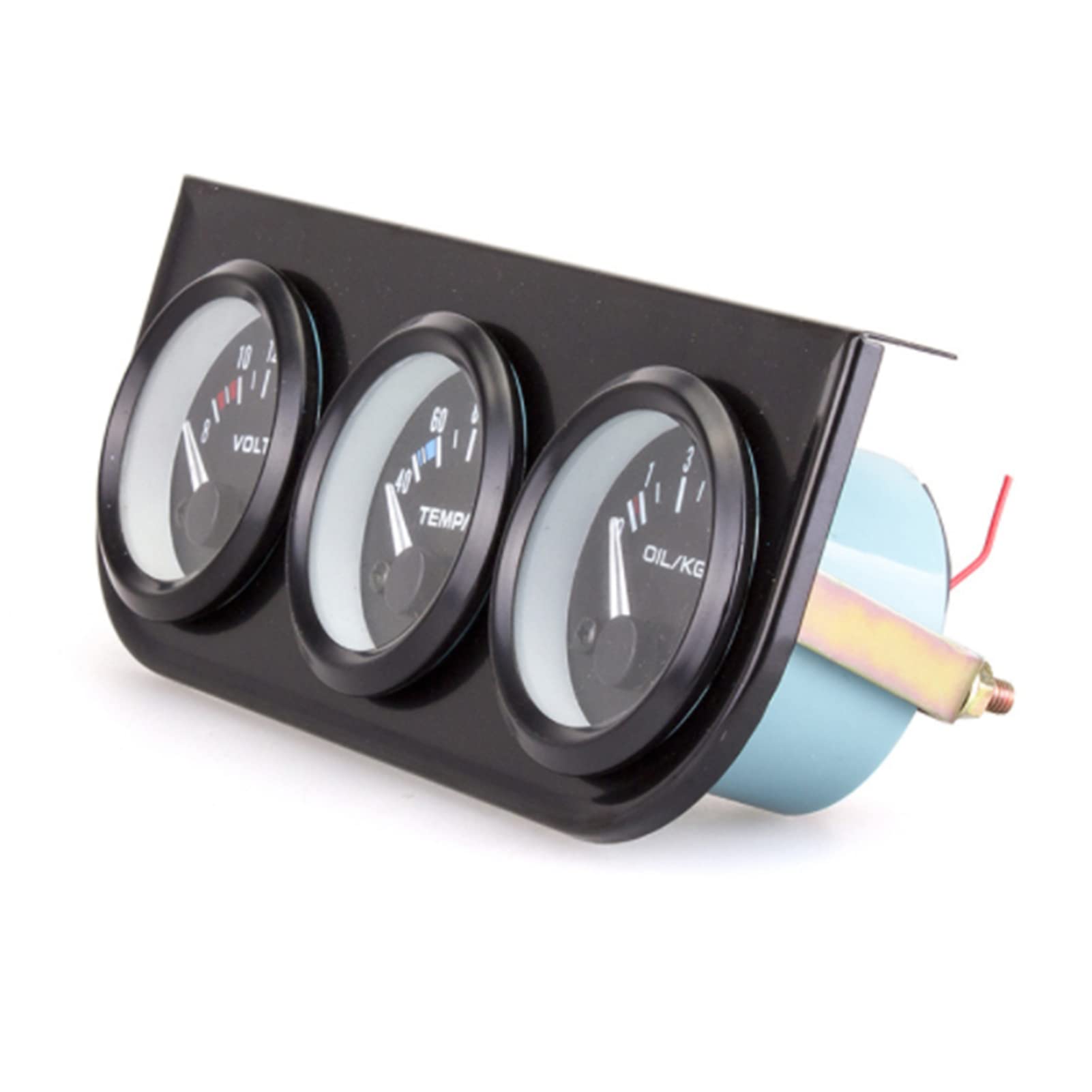 Viviance 52mm Lunetta Voltmetro Acqua Termometro Manometro olio (Nero)