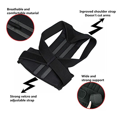Back Posture Corrector Adjustable Clavicle Brace Comfortable Correct Shoulder Posture Support Strap for Women and Men Improve Posture Correction - Thumbnail 2