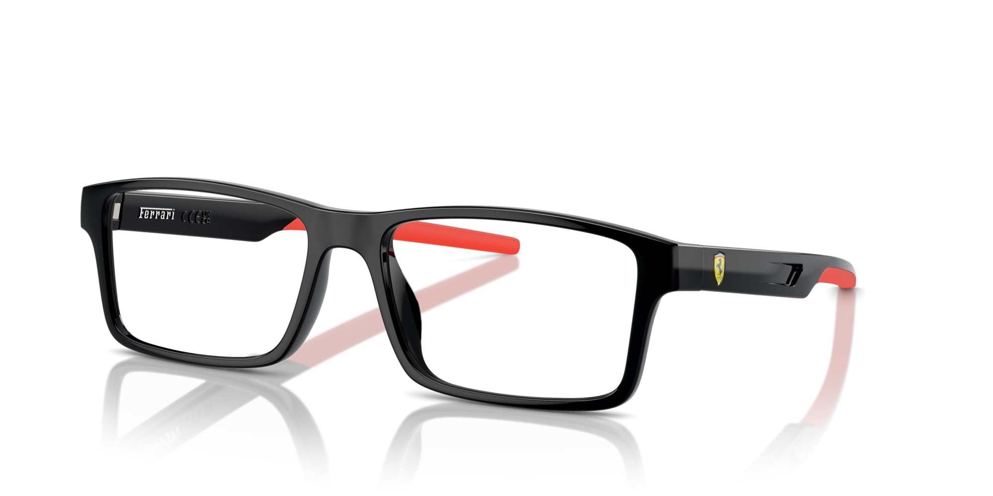 Scuderia Ferrari 0FZ8004U Prescription Eyewear Frames, Black/Demo Lens, 57 mm