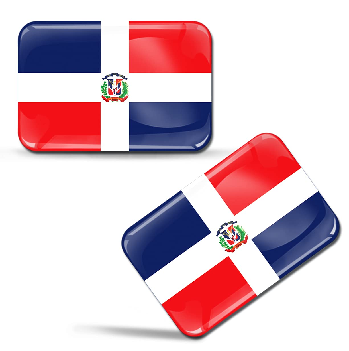 Stickers 3D Drapeau Dominicaine Biomar Labs F 212 en relief pour personnalisation de voiture