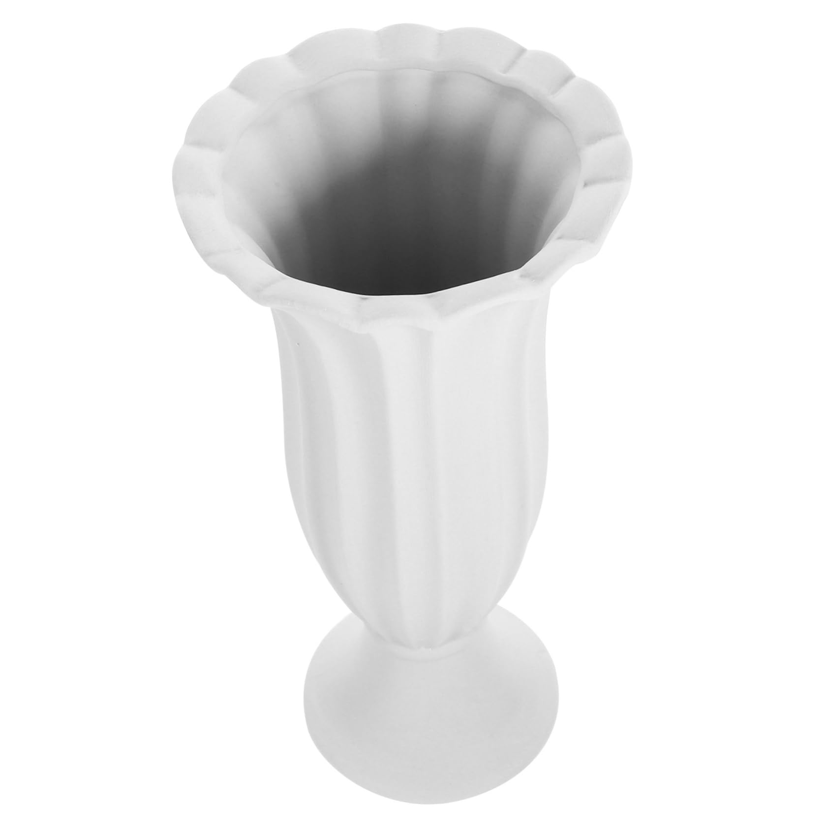 Supports de fleurs commémoratifs en céramique blanche vase de tombe extérieur classique