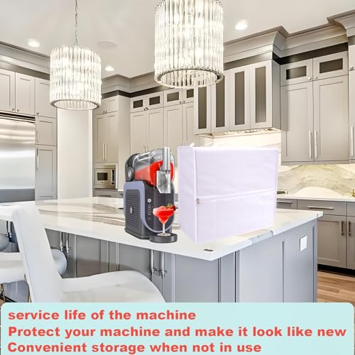 Image of Ninja Slushie Machine Cover Accessories with 2 Pcs Wire Miracle Cleaning Cloths, Open Bottom for Easy Use Suitable for Ninja Slush FS301C /FS301 /FS300（Silver）