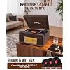 OTIC All-in-One Vinyl Record Player with Speakers, 3-Speed Turntable, Bluetooth Wireless Playback AM/FM Radio Aux-in, Auto-Stop Retro Wooden Design Home Audio&Gift for Music Lovers