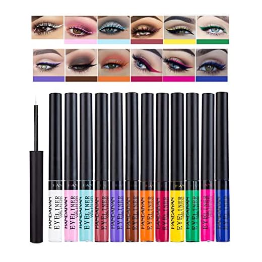 I 6 migliori eyeliner colorati a lunga tenuta 15 Set di eyeliner liquido 12 colori