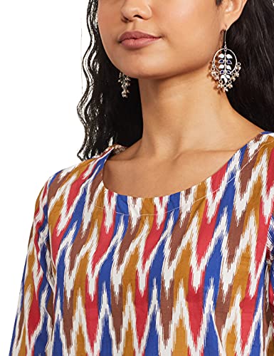 Image of Amazon Brand - Myx Women's Printed Kurta and Pant Set in Cotton (Available in Plus Sizes)