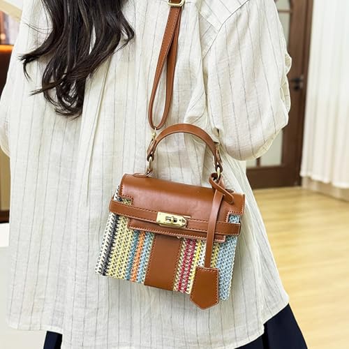 Bolso de playa Straw para mujer Tote para viaje miniatura 3