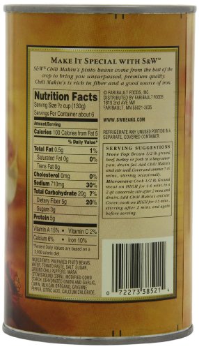S&W Chili Makins, 26-Ounces (Pack Of6) #TOP3