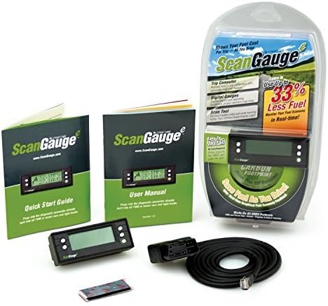 ScanGaugeE Compact Multifunction Trip Computer with Customizable Real-Time Fuel Economy Digital Gauges by ScanGauge