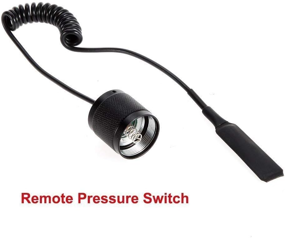 WINDFIRE Green Predator Light 300 Yards Tactical LED Flashlight Zoomable, Coyote Hog Fox Varmint Hunting Flashlights Kits with Pressure Switch, Scope Mount