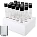 13x100mm Glass Test Tubes with Screw Caps and Cardboard Rack, 3.3 Boro., Flat Bottom, 7ml Vol, Karter Scientific 227O8 (Pack of 25)