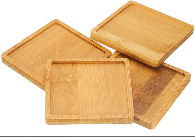 4PCS Mosaic Crafty Base, 3.5 Inch, Natural Color