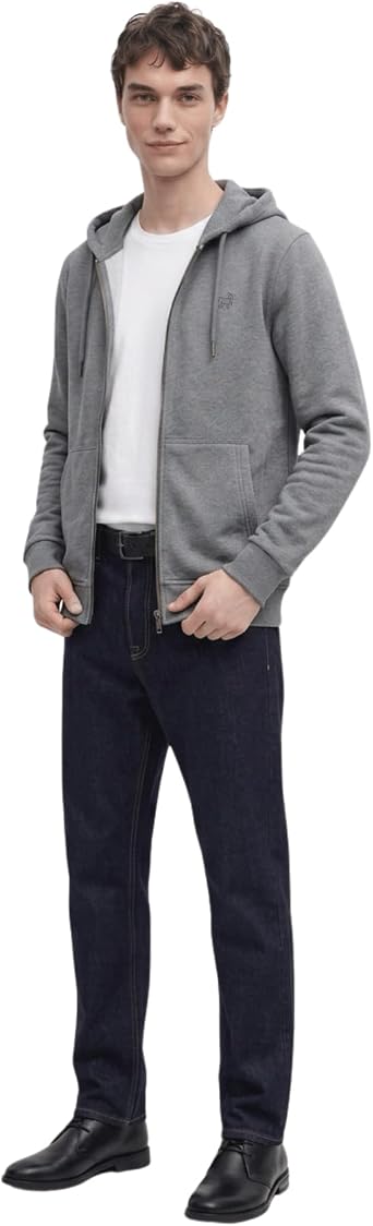 Anthony Jackson Erkek Kapüşonlu Fermuarlı Sweatshirt ONYX
