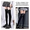 1Pair Black Thigh High Socks Knee High Socks with Bows Sexy Black Bow Stockings Hold Ups Opaque Bow Lace Over The Knee Long Stockings for Women Ladies Halloween Fancy Dress Xmas Valentine's Day Favors #2