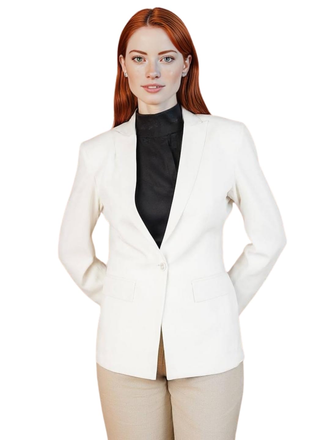 Women's Blazer Polyester Cotton Blazer-image-33