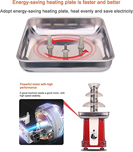 Fuente de chocolate eléctrica con 3 pisos en acero inoxidable miniatura 5